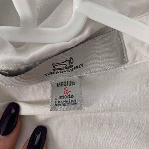 Sleevless White Button Down